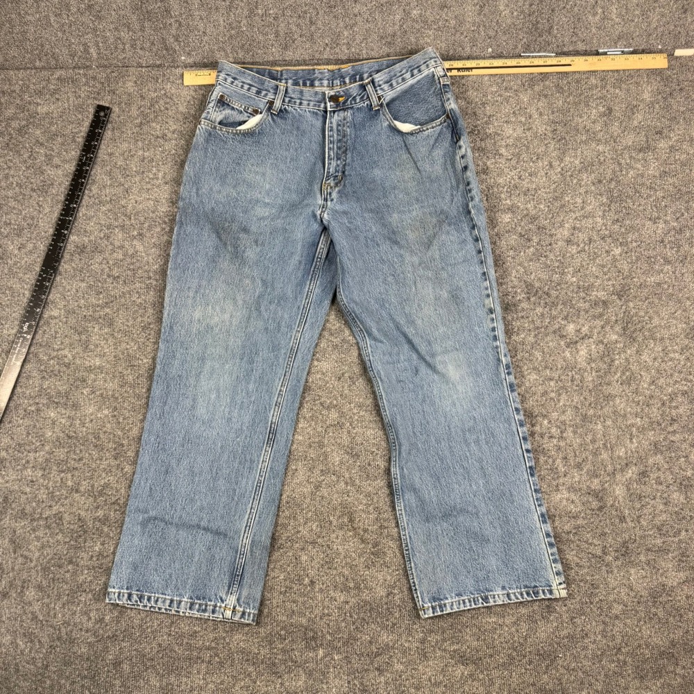Arizona Jeans Mens Size 36 Blue Loose Fit Baggy Denim Medium Wash Cotton Pant